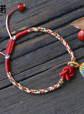 手编成品婴儿端午节五彩绳手链