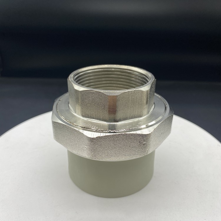 包邮PPR铜内牙活接20热熔水管配件4分丝2563 1寸灰色内螺纹管接头