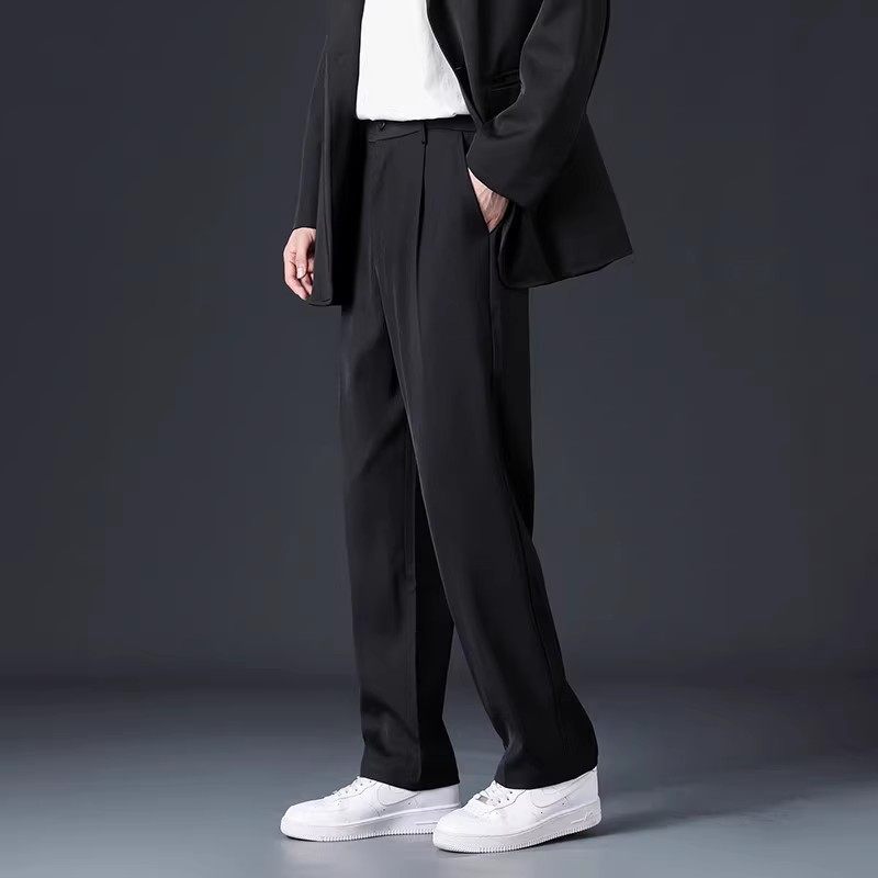黑色宽松裤子男款春秋直筒男士休闲长裤夏季2025新款阔腿男生西裤