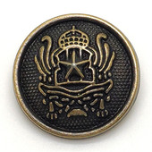 高档青古铜色纽扣复古圆形字母钮扣风衣大衣外套扣子男大号装 饰扣