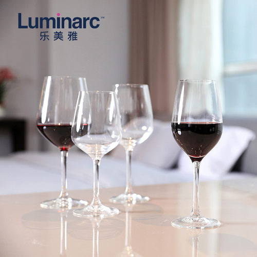 Red wine cup set household glass, wine cup high footed glass