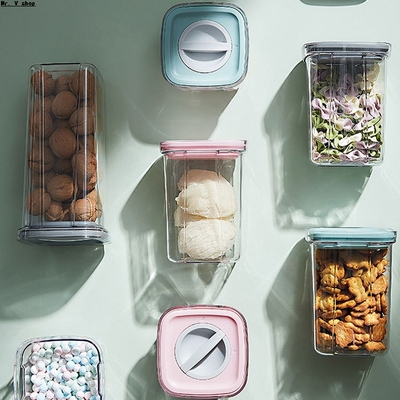 Home sealed jar, kitchen storage, transparent plastic jar罐