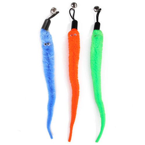 Pet Cat Toy Teasing Stick Feather Telescopic Fishing Rod