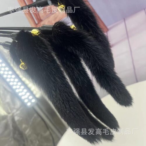Fur Tail Teasing Cat Stick Bell Teasing Cat Interaction
