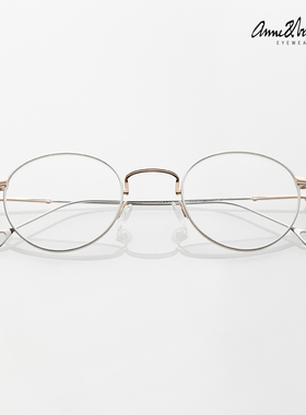 ANNE & VALENTIN  BOURDIEU 超轻钛金属极简细致银色框男女眼镜