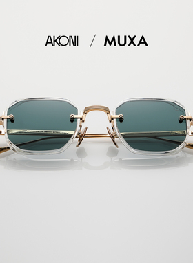 【瑞士 Akoni】日本工匠手工时尚透明侧遮罩方型眼镜框 Juno Two