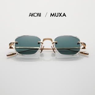 瑞士 Juno Akoni 透明侧遮罩方型眼镜框 Two 日本工匠手工时尚