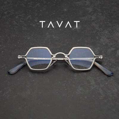 TAVAT六边形黄铜+钛鼻托眼镜框
