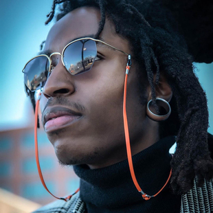 日本原装 DIFFUSER手工意大利进口真牛皮太阳镜防掉链近视眼镜挂绳