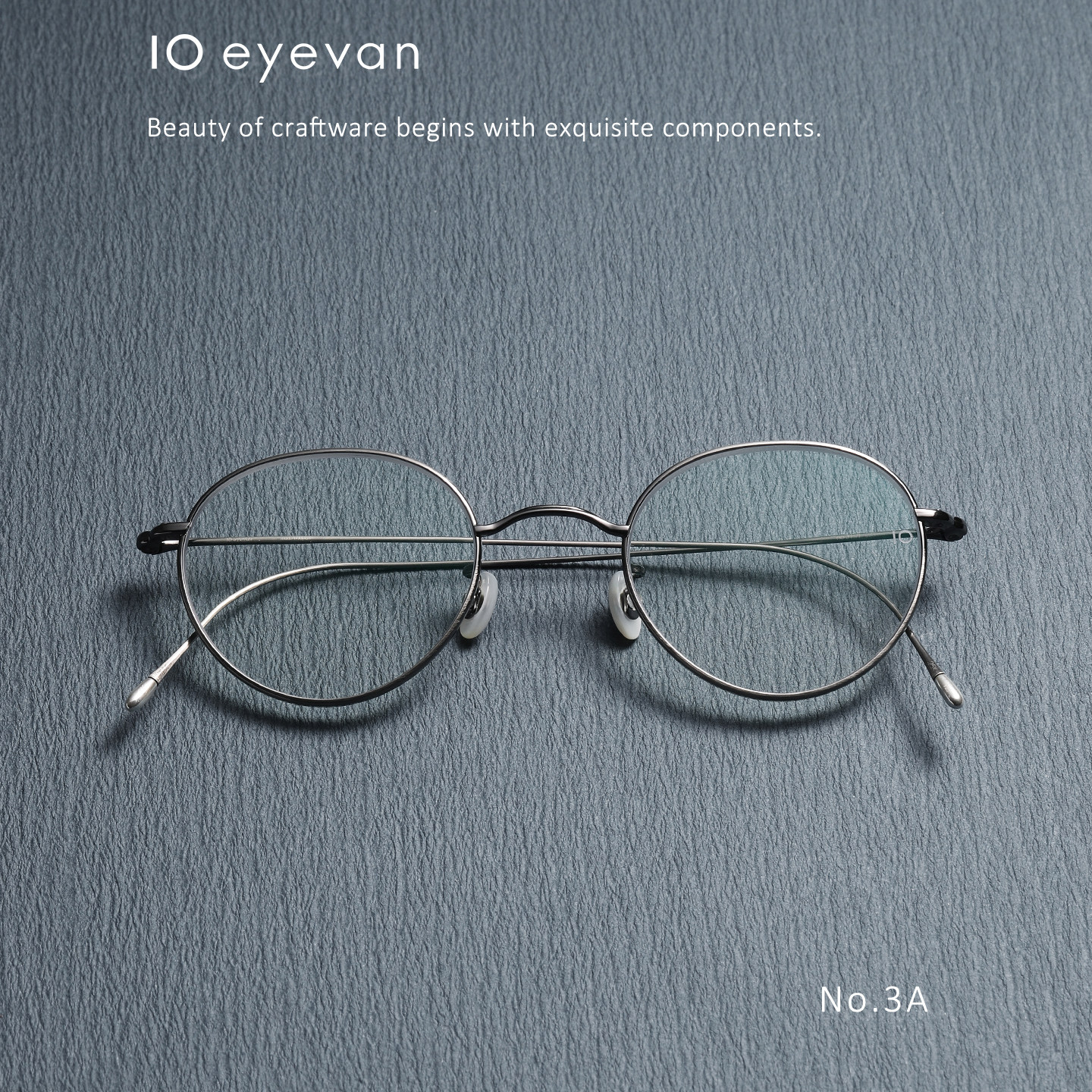 10 EYEVAN No 3A 日本手工制复古光学眼镜 钛金属细框 贝母鼻托
