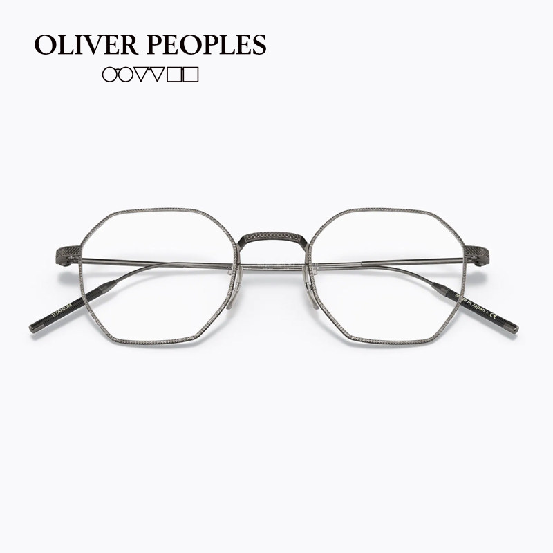 Oliver Peoples奥利弗新品日本手造TK-5纯钛多边形方框近视眼镜架