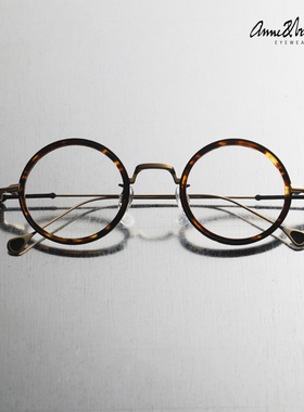 ANNE & VALENTIN 法国设计师手工眼镜框复古圆框 超轻钛金属 BYRD