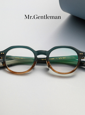 Mr.Gentleman日本手造WITTY 磨砂灰板材近视眼镜框架 官方授权