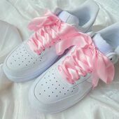 带宽丝带缎面蝴蝶结彩色扁平百搭鞋 适配彪马puma小白鞋 丝绸鞋 绳女