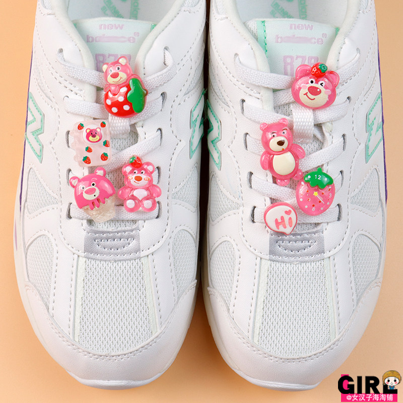 透色草莓小熊鞋带扣装饰扣diy成人儿童通用个性百搭配饰方便拆卸,服饰配件/皮带/帽子/围巾,鞋扣,淘宝优惠券,粉丝福利购,淘宝优惠卷