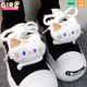 白色猫咪鞋 饰扣卡通配件成品通用可拆卸 带扣DIY空军一号af1玩偶装
