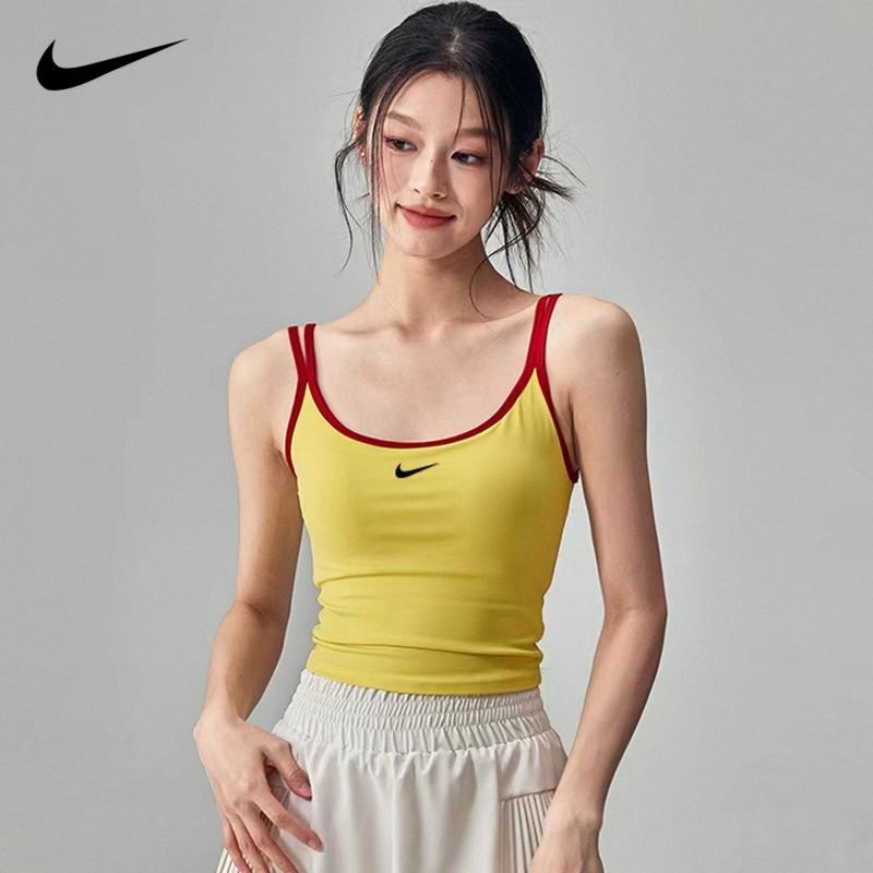 NIKE耐克运动内衣女防震带胸垫透气弹力修身显瘦跑步训练健身背心