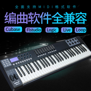 61键专业编曲键盘电音键盘音乐键盘midi控制器 Worlde panda25