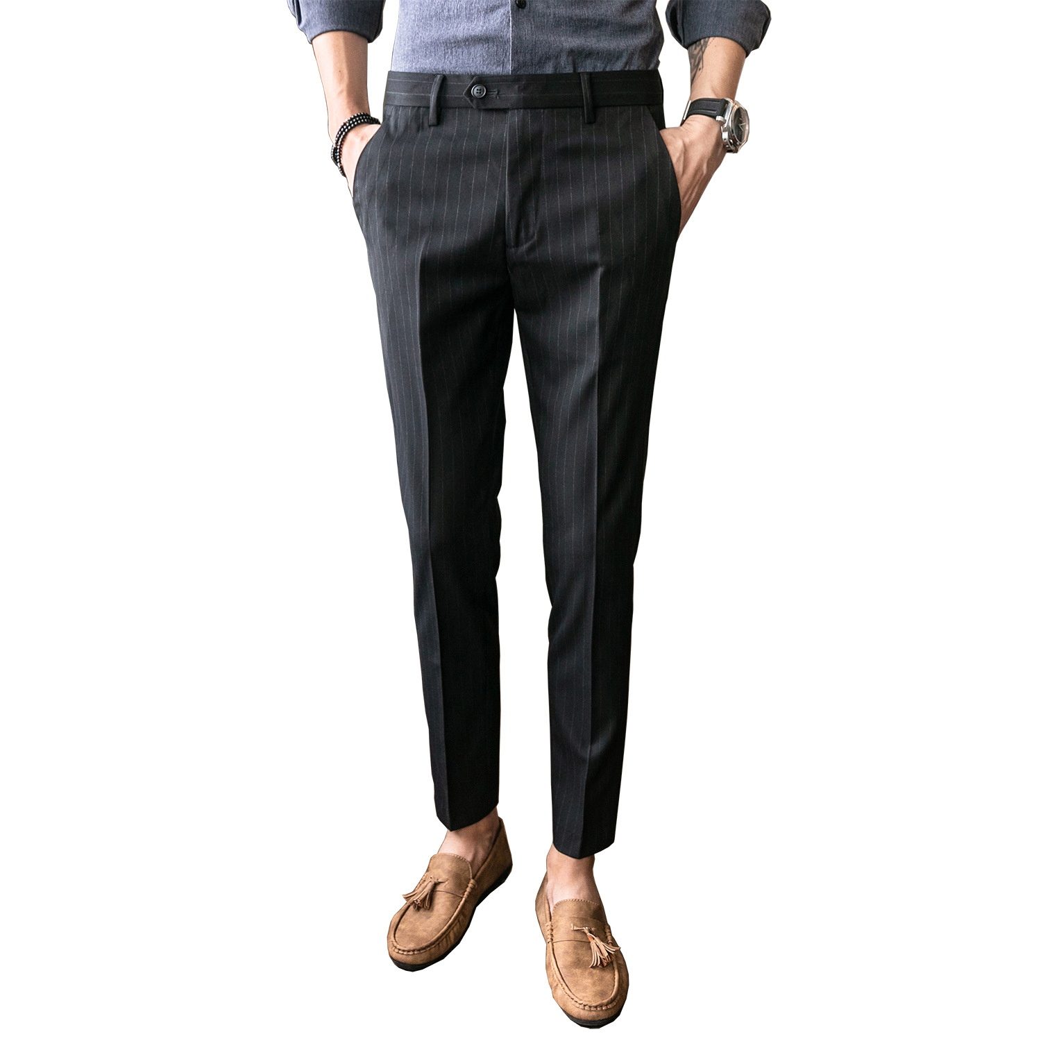 春秋韩版英伦风西裤修身休闲裤男裤黑深灰K909-P65（108）,男装西裤,电商A159