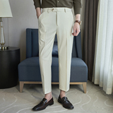 春夏小直筒西裤9分裤男青年简约休闲ZK535-P65黑色（98），男装西裤，电商A159