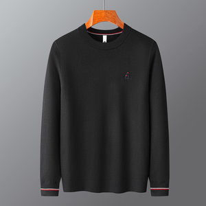 2025秋冬圆领套头毛衣保暖 黑色Y266-P62一口价（118），男装针织衫/毛衣，电商A159