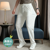 冰丝高弹休闲裤松紧腰裤子卡其K8065-P75北辰风（118），男装休闲裤，电商A159