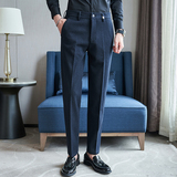 冬款毛呢西裤修身休闲裤磨毛保暖深灰K8076-P65北辰风(98），男装休闲裤，电商A159