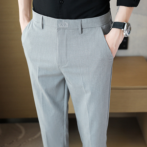 春夏韩版修身西裤长裤 休闲裤男青年 K905-1中灰-P65新(98)图片