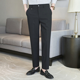 春夏小直筒西裤长裤男青年简约休闲ZK9061-P75米杏（108），男装西裤，电商A159