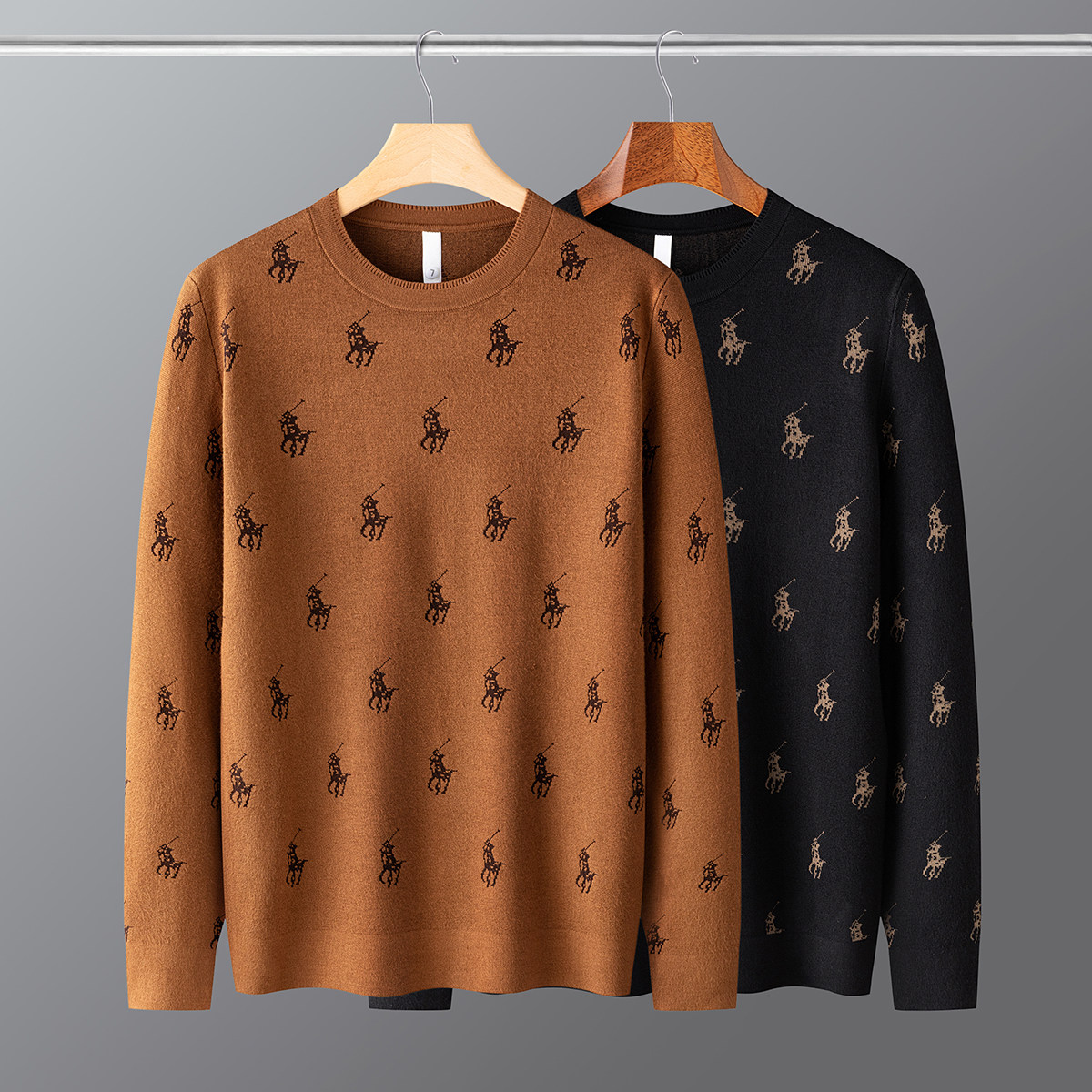 2025秋冬圆领套头毛衣保暖深棕Y261-P62一口价（118）,男装针织衫/毛衣,电商A159