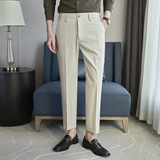 春夏小直筒西裤9分裤男青年简约休闲ZK536-P65卡其（98），男装西裤，电商A159