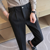 松紧腰冬款毛呢休闲西裤宽松磨毛卡其K8082-P65北辰风(98），男装西裤，电商A159