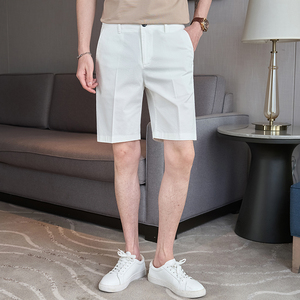 夏款5分裤西裤  男青年休闲短裤含棉 白色K2286-P55（88）图片