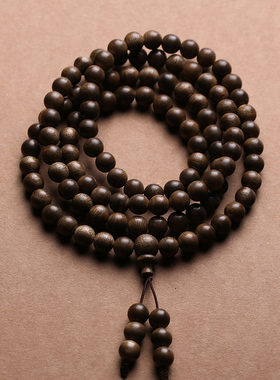 沉香天然文莱佛珠手链
