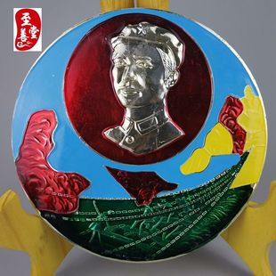 超大14CM铝质强渡大渡河像章客厅办公室桌面摆件不送支架