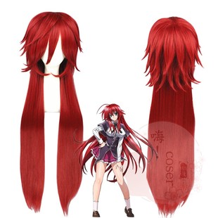恶魔高校莉雅丝黑执事死神格雷尔皇甫端华恶罗王红色100cmcos假发