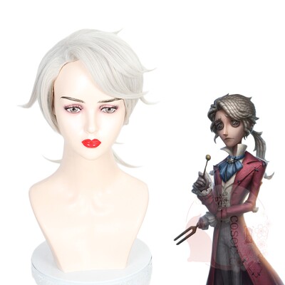 嗨coser  第五人格 作曲家弗雷德里克cos假发 偏分打毛工艺头顶
