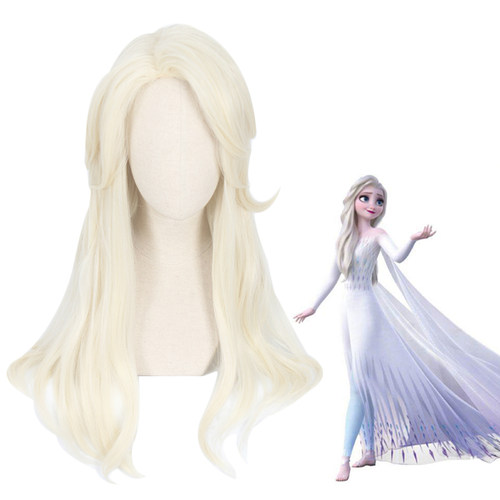 嗨coser 冰雪奇缘2 艾莎  Elsa 散发/披发cos动漫假发135C