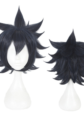 嗨coser凹凸雷狮cos假发 世界 藏蓝色冲天造型玫瑰网夹玉米须348E