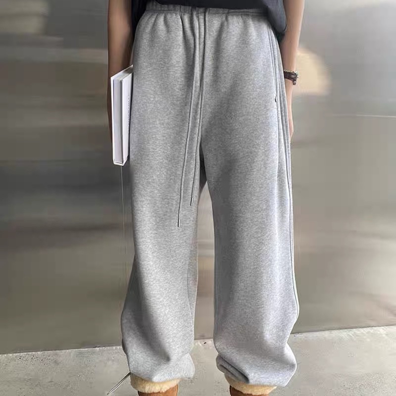 阔腿加绒韩版高腰长裤卫裤