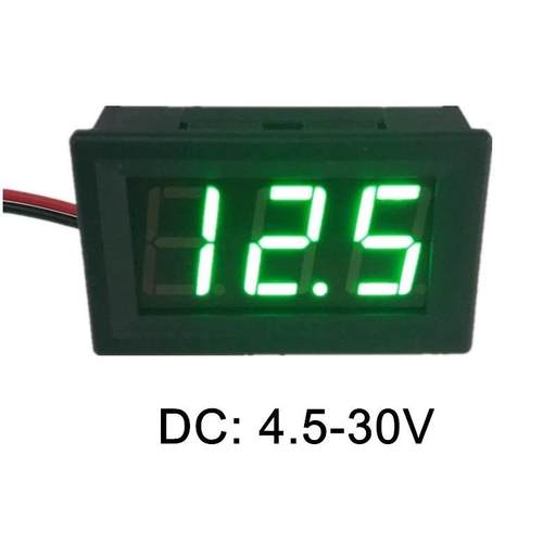 两线直流电压表 0.56寸 翠绿 DC 4.5-30V