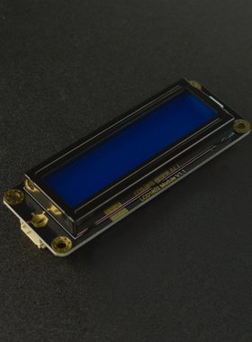 DFRobot Gravity:I2C LCD1602蓝底液晶显示屏兼容3.3V/5V可调背光