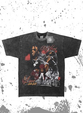 Chief Keef vintage tee说唱嘻哈印花短袖男女宽松纯棉人像T恤