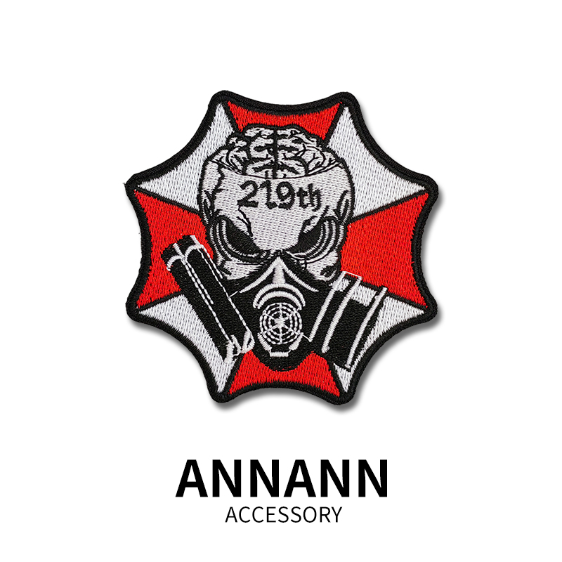 生化危机保护伞创意刺绣布贴衣服包包帽子牛仔装饰绣花贴洞补丁贴