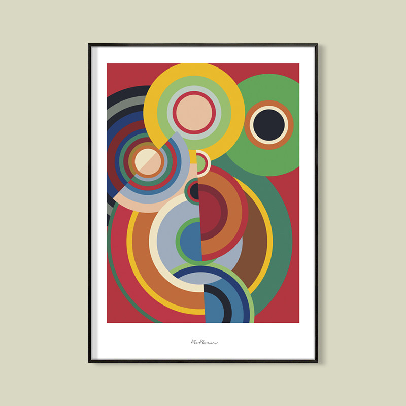 《大小圆圈》 bobo design  几何抽象 色彩艺术 现代主义装饰画