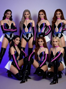 荧光GOGO演出服轰趴女歌手穿搭女团打歌服