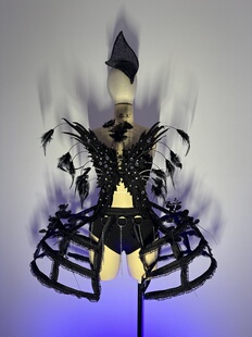 万圣节摇滚gaga 暗黑哥特风女歌手演出服定制