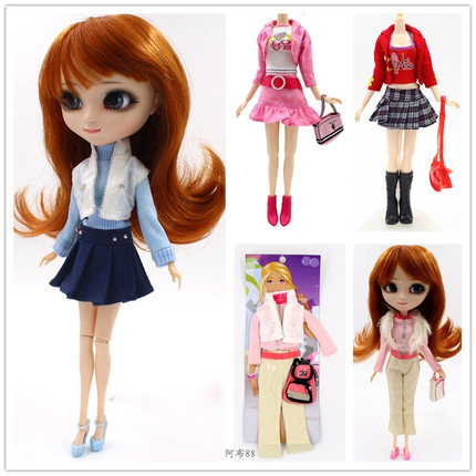 Pullip普利普娃娃校服服装正版散货娃衣唐果娃娃衣服迷你衣服套装