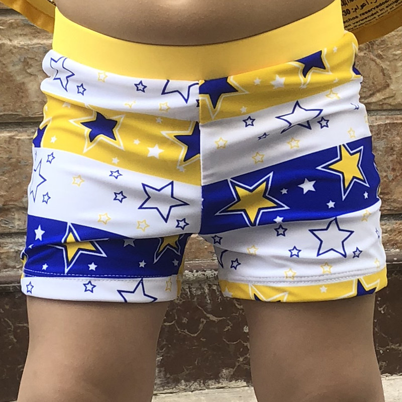清仓海军风儿童游泳裤小男孩五角星平角短裤泳帽套装宝宝游泳用品