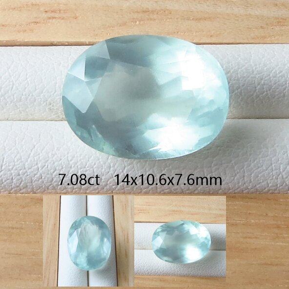 天然裸石海蓝宝石圣玛利亚色